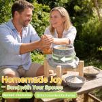 Manual Granite Stone Grain Mill with Wooden Base