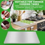 Large Stainless Steel Cutting Board with Lip
