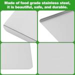 Large Stainless Steel Cutting Board with Lip