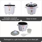 Compact Non-Stick 1.5 Cup Electric Rice Cooker