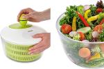 Leifheit Salad Spinner with Ergonomic Handle, Green