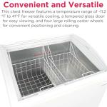 Frigidaire Convertible Chest Freezer with Glass Top