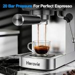 Horavie 20 Bar Compact Espresso Machine with Frother