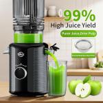 Cold Press Masticating Juicer with Wide Chute