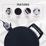 Electric Griddle for Injera, Crepes, and Pancakes