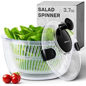 Salad Spinner with Drain, Bowl, and Colander