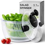 Salad Spinner with Drain, Bowl, and Colander