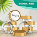 Houseables Mini Sample Jars with Lids - 50 Pack