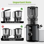 Cold Press Masticating Juicer with Wide Chute