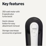 Amazon Basics 6-Speed Hand Mixer with Storage Case