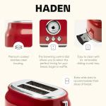 Haden Dorset 2-Slice Wide Slot Toaster, Rectory Red