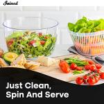 Salad Spinner with Drain, Bowl, and Colander