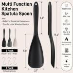 Silicone Cooking Spatula Spoons, 3 Pack
