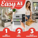 Gourmia 2 LB Bread Maker with 13 Presets