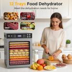 Suteck 12-Tray Stainless Steel Food Dehydrator