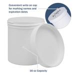 EZY DOSE Leak-Proof Ointment Jar, 16 oz (12 Pack)