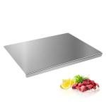 Stainless Steel Chopping Board with Lip, 16x12 inch