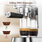 Electactic 20 Bar Espresso Machine with Milk Frother