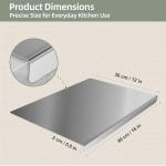 Stainless Steel Chopping Board with Lip, 16x12 inch