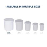 EZY DOSE Leak-Proof Ointment Jar, 16 oz (12 Pack)