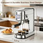 Electactic 20 Bar Espresso Machine with Milk Frother