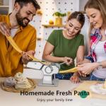 2-in-1 Manual Pasta Maker Machine with Rollers