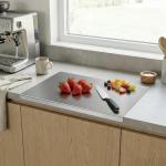 Stainless Steel Chopping Board with Lip, 16x12 inch