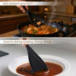 Silicone Spatula Spoon with Wooden Handle