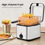 1000W Stainless Steel Electric Deep Fryer with Basket