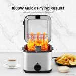 1000W Stainless Steel Electric Deep Fryer with Basket