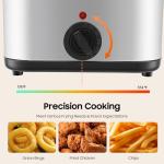 1000W Stainless Steel Electric Deep Fryer with Basket