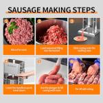 Booros 5L Manual Sausage Filler with 4 Tubes