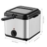 1000W Stainless Steel Electric Deep Fryer with Basket