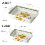 Howise Sunflower Ceramic Baking Dish Set - 2 Pieces