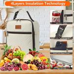 DIRGEE Insulated Lunch Bag for Work - White