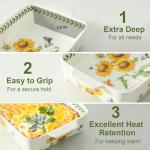 Howise Sunflower Ceramic Baking Dish Set - 2 Pieces