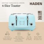 HADEN 4-Slice Wide Slot Toaster in Light Blue