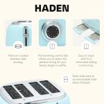 HADEN 4-Slice Wide Slot Toaster in Light Blue