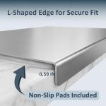 Stainless Steel Cutting Board with Non-Slip Pads