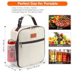 DIRGEE Insulated Lunch Bag for Work - White