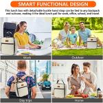 DIRGEE Insulated Lunch Bag for Work - White