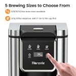 Horavie Single Serve Coffee Maker for K-Cups & Grounds