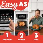 14 Qt Air Fryer with Rotisserie & Touch Control
