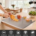 Stainless Steel Cutting Boards with Non-Slip Mat