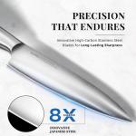 KnifeSaga Knife Set, 14 Pcs Premium Japanese High Carbon Stainless Steel Kitchen Knife Set, Razor Sharp Knife Block Set with Built-in Sharpener, Quality Acacia Wood Block Knife Sets Ergonomic Handle