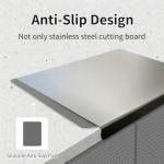 Stainless Steel Cutting Boards with Non-Slip Mat