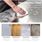 Stainless Steel Cutting Boards with Non-Slip Mat