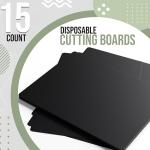 15 Count Disposable Cutting Boards - 10 Inch Black