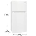 Frigidaire FFTR1425VW – 13.9 cu ft White Top Freezer Refrigerator, EvenTemp™ Cooling & Flexible Storage System