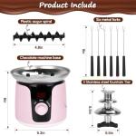 3 Tier Chocolate Fountain Machine, 12oz Stainless Steel Tower Chocolate Melt Machine, Cheese Electric Fountain with 6 Forks, Chocolate Fountain for Party, Candy, Butter, Cookies